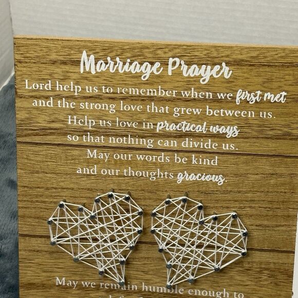 Ylovan Marriage Prayer Wooden Picture Frame 4x6 Rustic - Picture 2 of 7